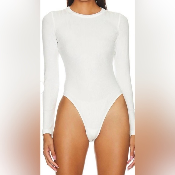 pistola Tops - Pistola cream Ribbed Bodysuit